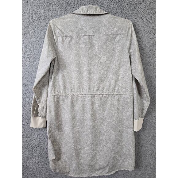 Athleta Long Sleeve Mini Lightweight Snake Print Zuma Shirt Dress Viper Gray S - Picture 2 of 8